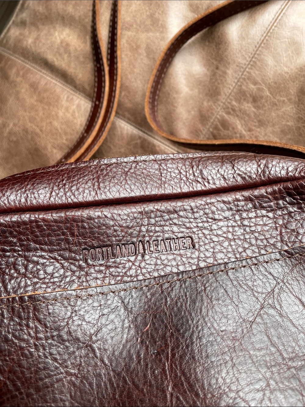 Portland Leather Camera Bag Purse - Large - Picture 2 of 7